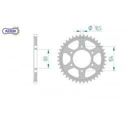 AFAM Zębatka tylna stalowa...