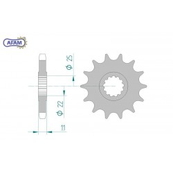AFAM Zębatka przednia do...