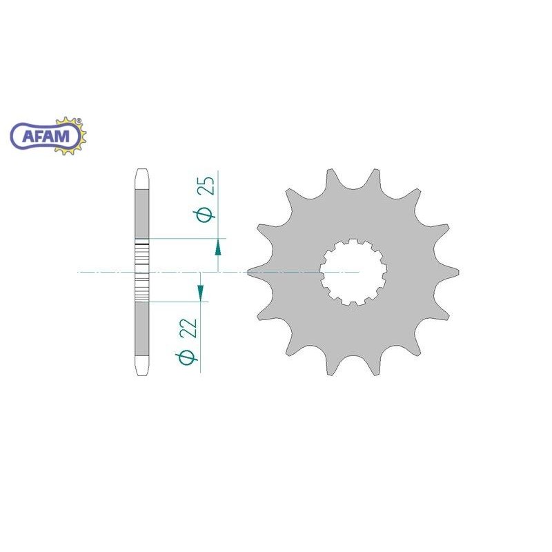 AFAM Zębatka przednia do łańcucha 520 SC kod 27500+15