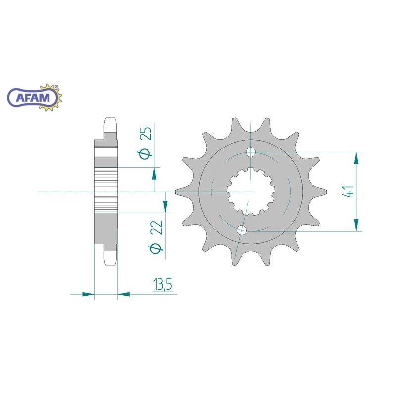 AFAM Zębatka przednia do łańcucha 525 kod 20507-15