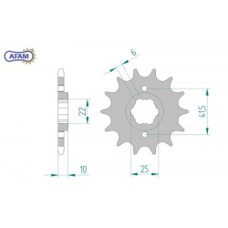 AFAM Zębatka przednia do...