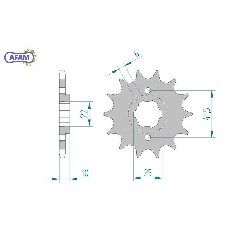 AFAM Zębatka przednia do łańcucha 520 kod 20508-14