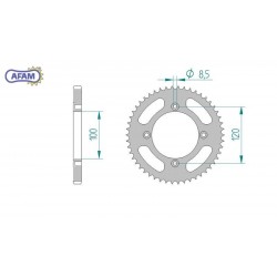AFAM Zębatka tylna stalowa...