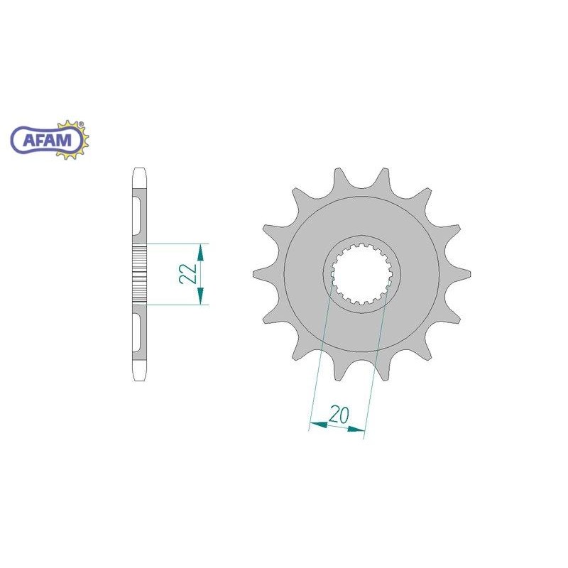 AFAM Zębatka przednia do łańcucha 520 kod 21309-14