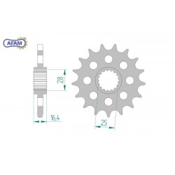 AFAM Zębatka przednia do...