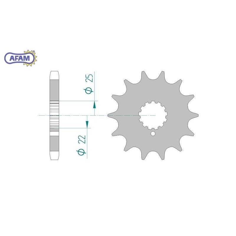 AFAM Zębatka przednia do łańcucha 530 kod 24504-16