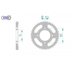 AFAM Zębatka tylna stalowa...