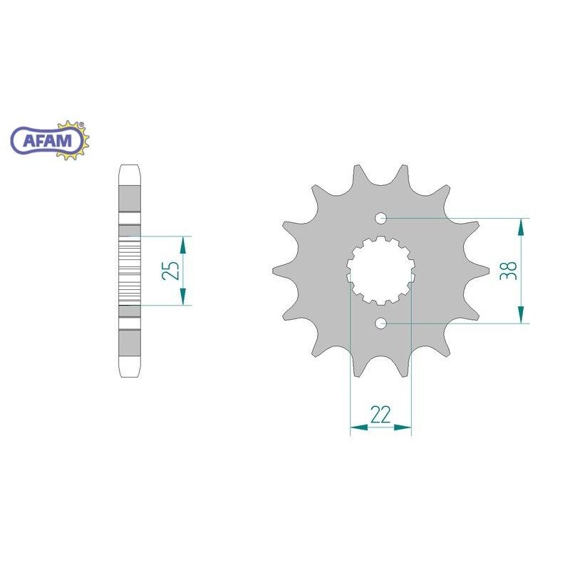 AFAM Zębatka przednia do łańcucha 530 kod 46601-15