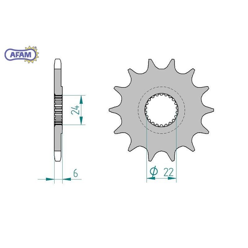 AFAM Zębatka przednia do łańcucha 520 kod 61400-14