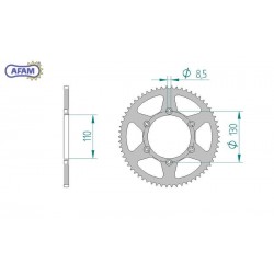 AFAM Zębatka tylna stalowa...