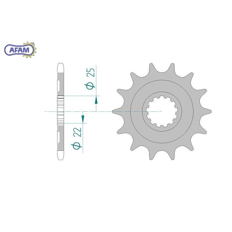 AFAM Zębatka przednia do łańcucha 520 SC kod 27502+13