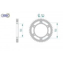 AFAM Zębatka tylna stalowa...