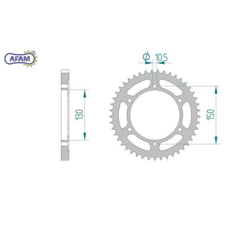AFAM Zębatka tylna stalowa do łańcucha 525 kod 10502-48
