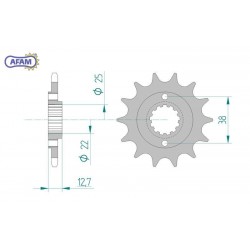 AFAM Zębatka przednia do...