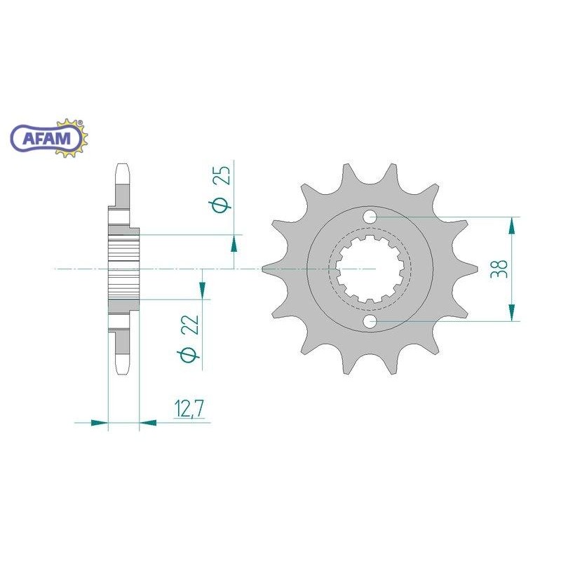 AFAM Zębatka przednia do łańcucha 520 kod 24505-13