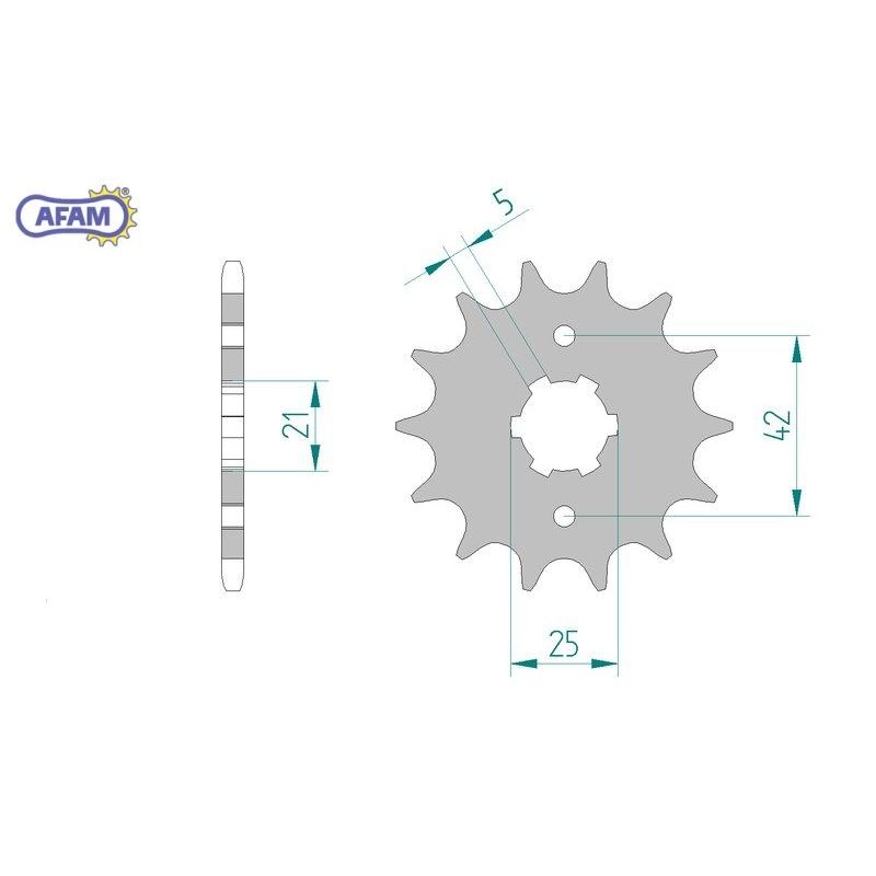 AFAM Zębatka przednia do łańcucha 520 kod 21301-15
