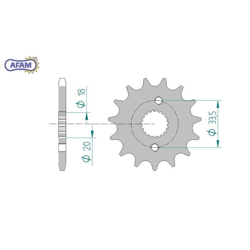 AFAM Zębatka przednia do łańcucha 420 kod 20211-14
