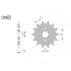 AFAM Zębatka przednia do...