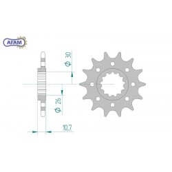 AFAM Zębatka przednia do...