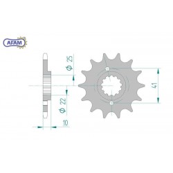 AFAM Zębatka przednia do...