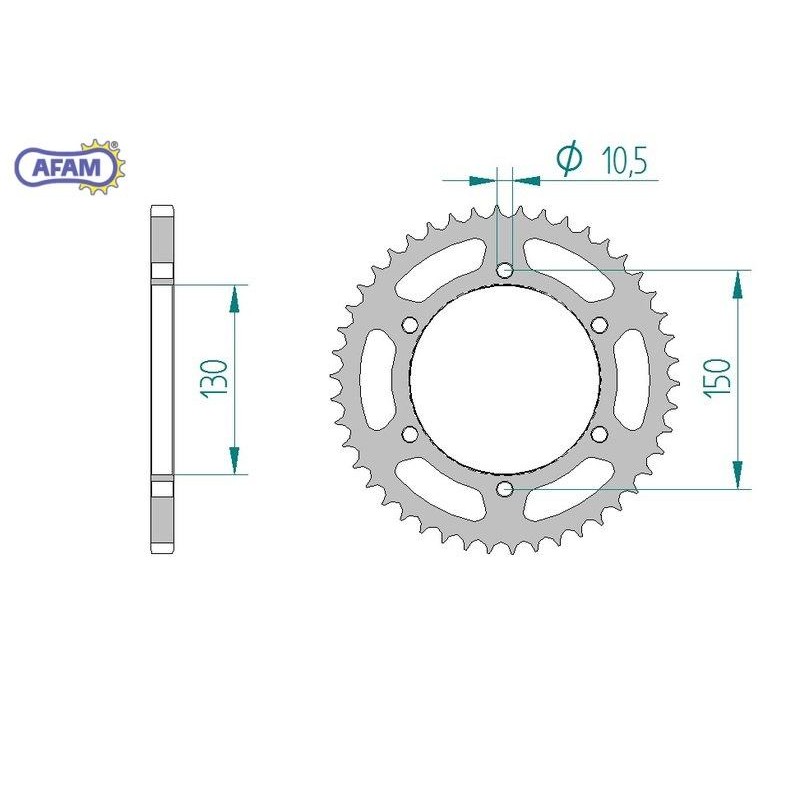 AFAM Zębatka tylna stalowa do łańcucha 520 kod 12604-46