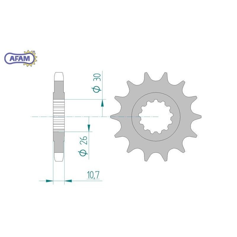 AFAM Zębatka przednia do łańcucha 532 kod 21803-17