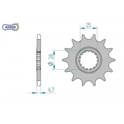 AFAM Zębatka przednia do...