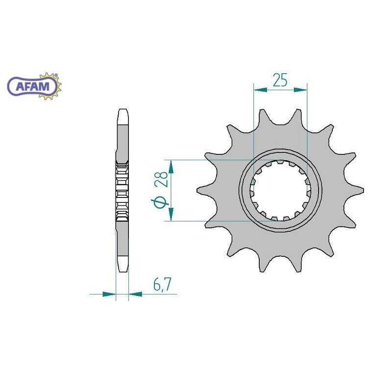 AFAM Zębatka przednia do łańcucha 520 kod 21403-15