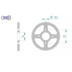AFAM Zębatka tylna stalowa...
