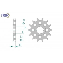 AFAM Zębatka przednia do...