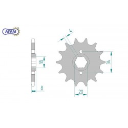 AFAM Zębatka przednia do...