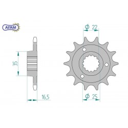 AFAM Zębatka przednia do...