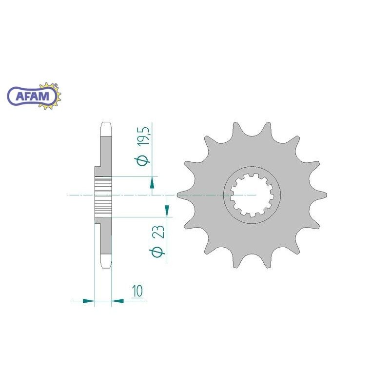AFAM Zębatka przednia do łańcucha 520 kod 22303-12