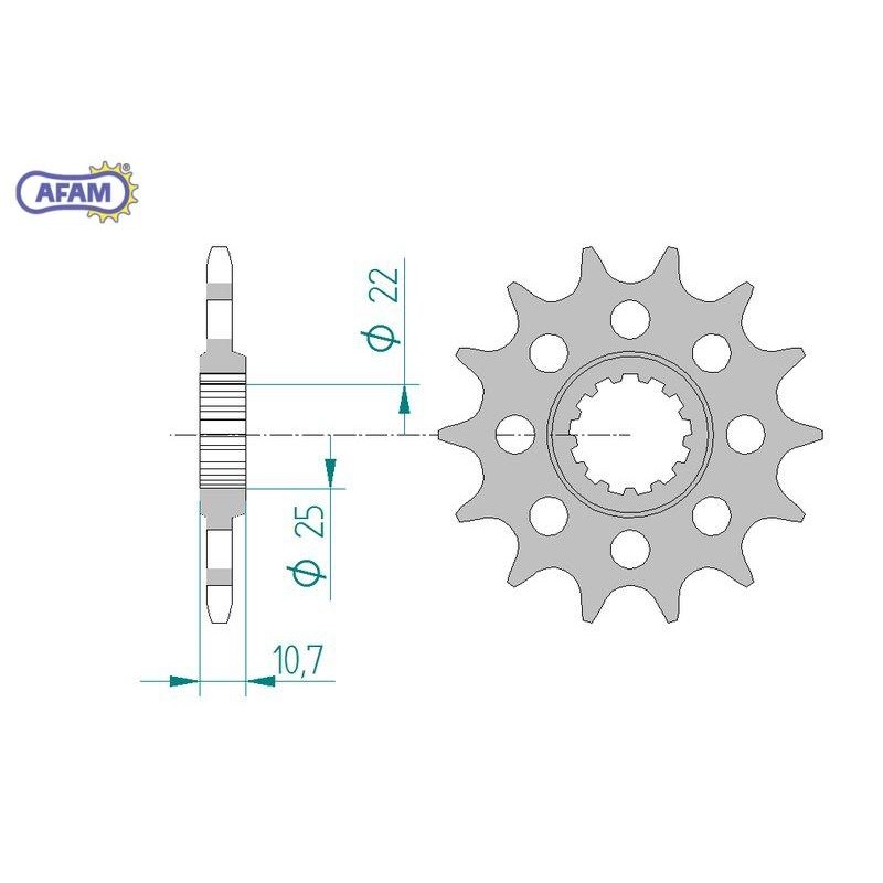 AFAM Zębatka przednia do łańcucha 520 kod 21511-14