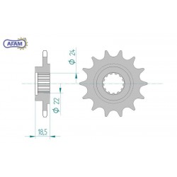 AFAM Zębatka przednia do...