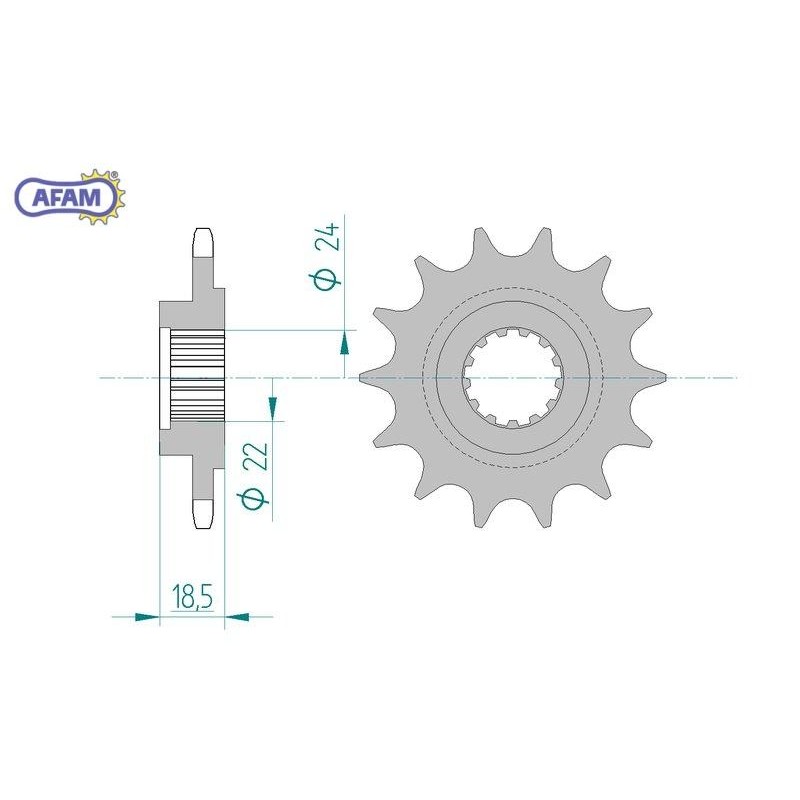 AFAM Zębatka przednia do łańcucha 520 kod 24603-15