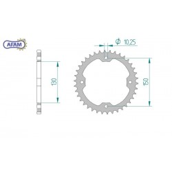 AFAM Zębatka tylna stalowa...