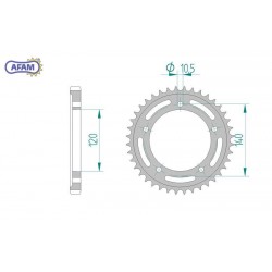 AFAM Zębatka tylna stalowa...