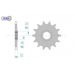 AFAM Zębatka przednia do...