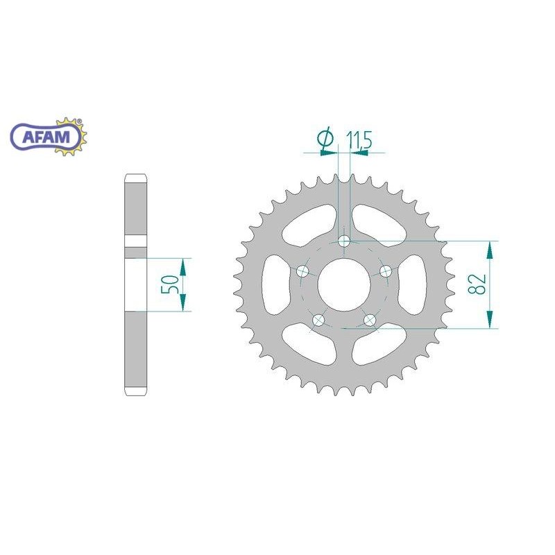 AFAM Zębatka tylna stalowa do łańcucha 530 kod 92803-48