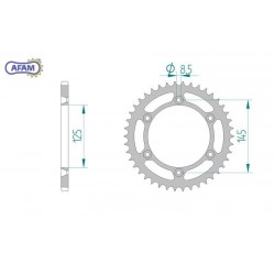 AFAM Zębatka tylna stalowa...