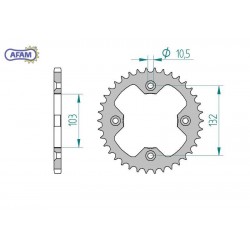 AFAM Zębatka tylna stalowa...