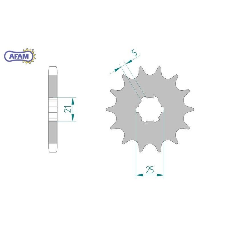 AFAM Zębatka przednia do łańcucha 530 kod 30301-16