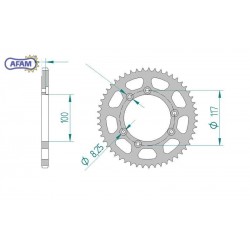 AFAM Zębatka tylna stalowa...
