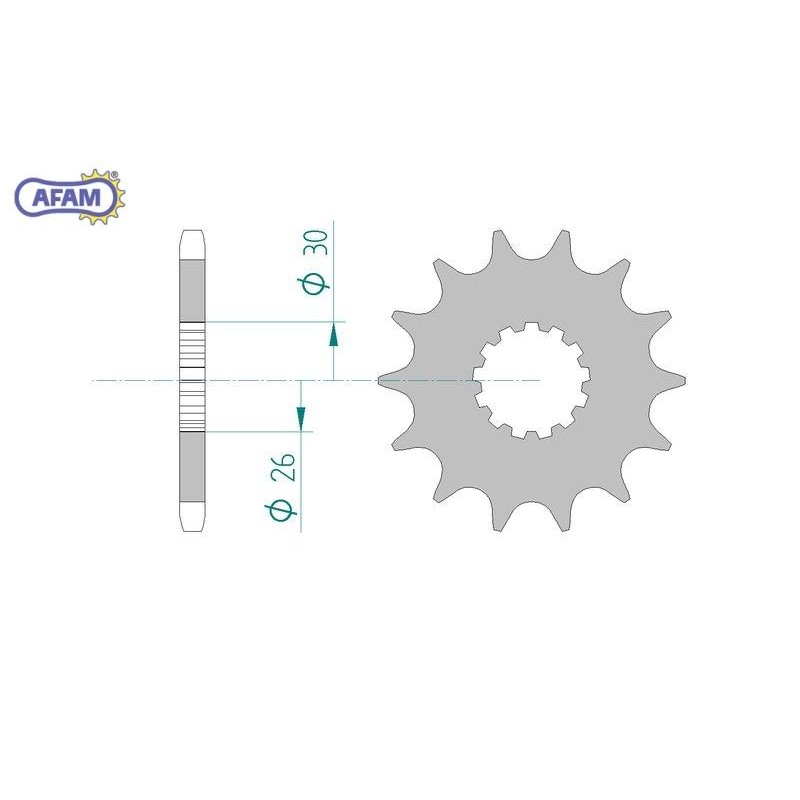 AFAM Zębatka przednia do łańcucha 525 kod 88600-18