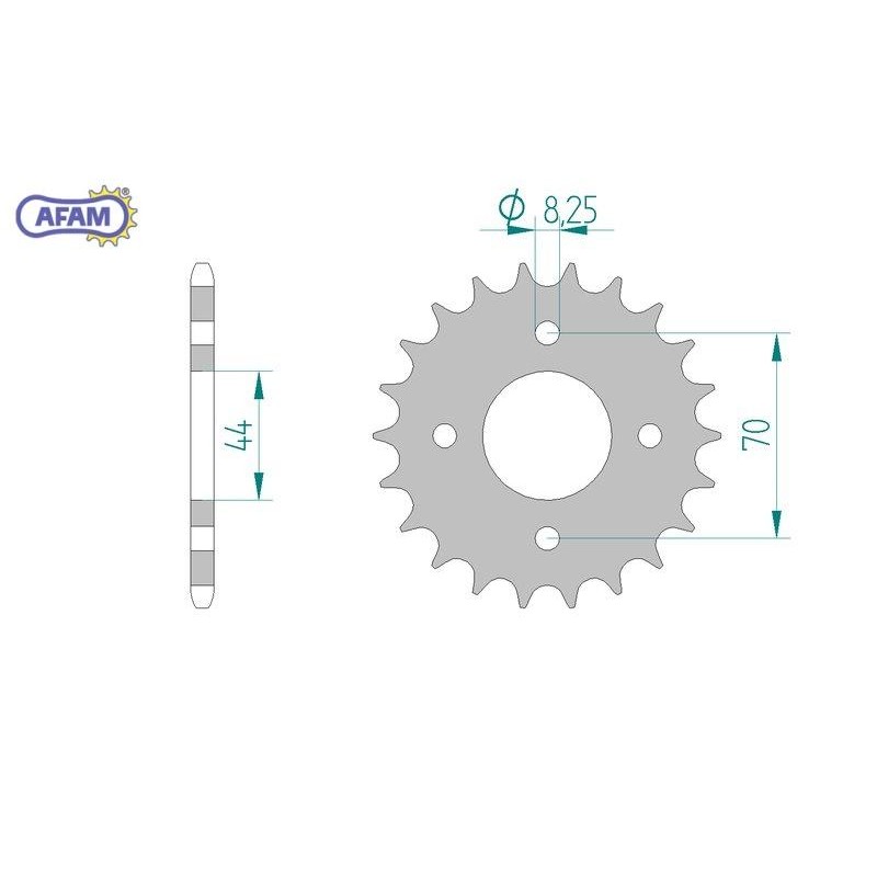 AFAM Zębatka tylna stalowa do łańcucha 520 kod 14110-22