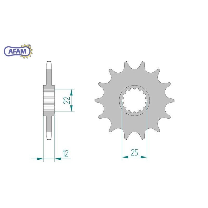 AFAM Zębatka przednia do łańcucha 520 kod 94313-13