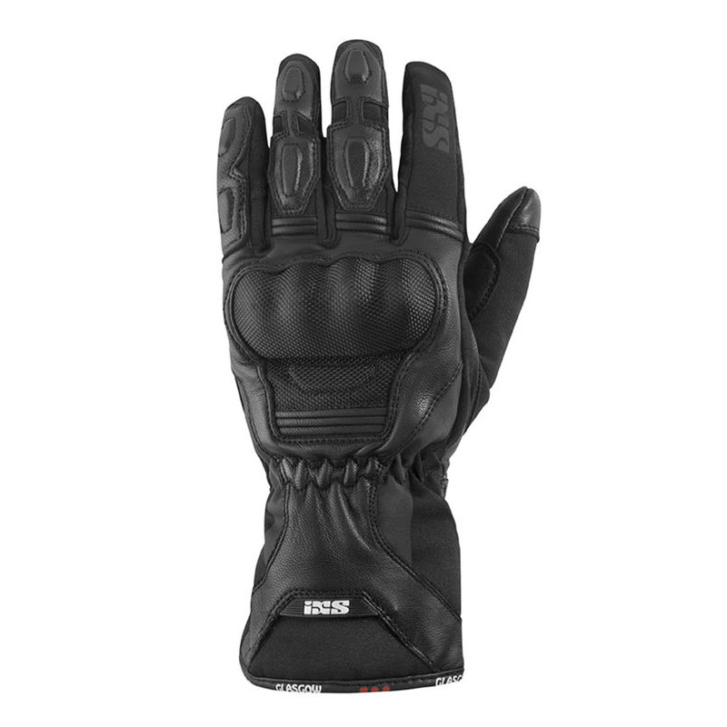 RĘKAWICE SKÓRZANO-TEKSTYLNE IXS GLASGOW [SOLTO-TEX] BLACK 