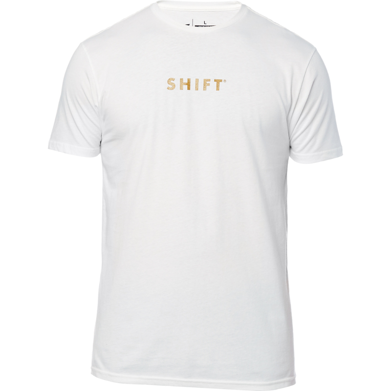 T-SHIRT SHIFT GOLD PURE WHITE  ENDURO CROSS