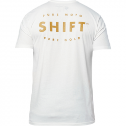 T-SHIRT SHIFT GOLD PURE WHITE  ENDURO CROSS